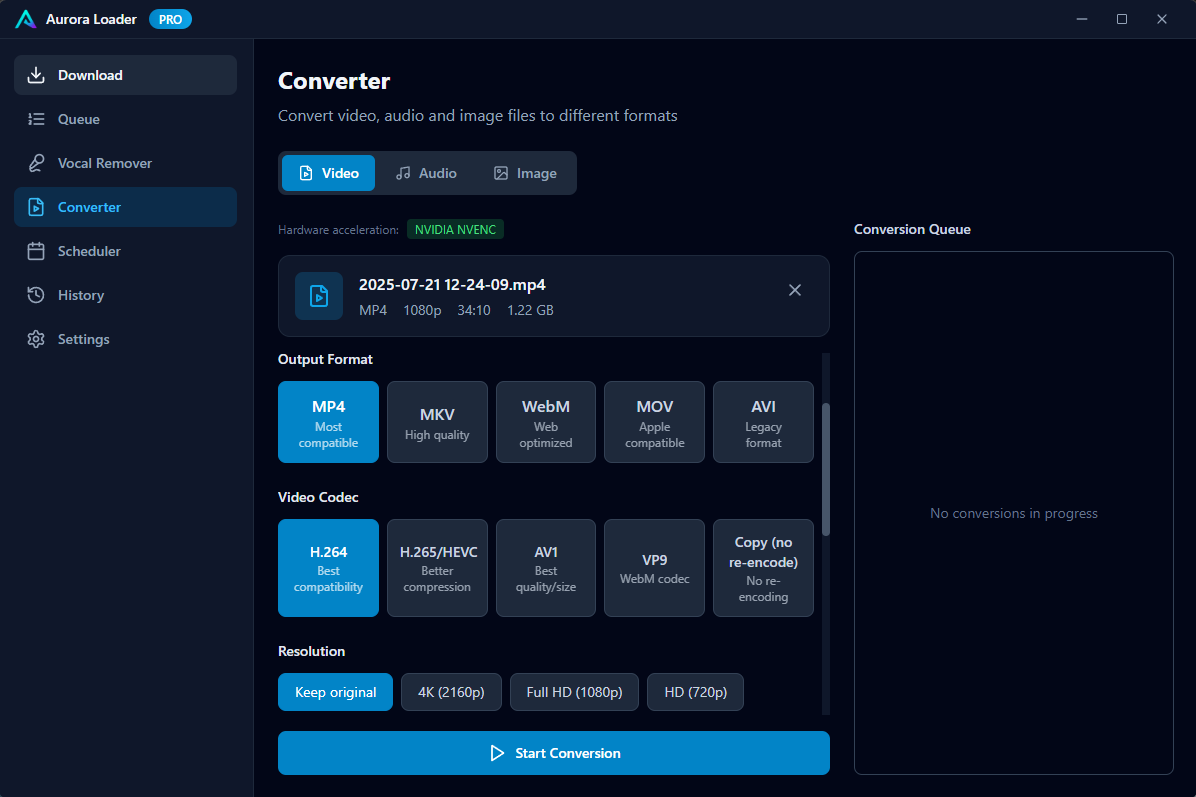 Aurora Loader — Video Converter